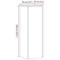 Plantenstandaards 2 st 33x33x100 cm bewerkt hout wit - thumbnail