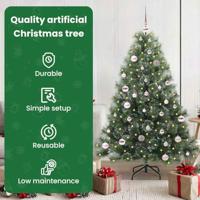 VidaXL Kunstkerstboom met 150 led met standaard groen 150 cm pe en pvc - thumbnail