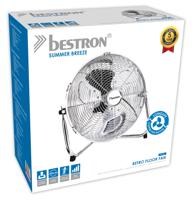 Bestron vloerventilator Retro 35 cm 3 standen 55W chroom - thumbnail
