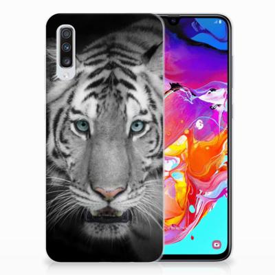 Samsung Galaxy A70 TPU Hoesje Tijger Samsung Galaxy A70 TPU Hoesje Tijger