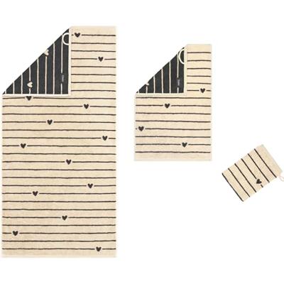 Cawö Cawö Heart Beats 6276 basalt Duschtuch 70x140