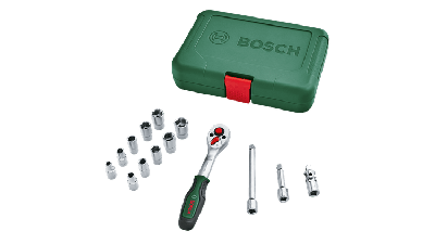 Bosch Groen Ratelset 1/4" | 15-delig - 1600A03EG1 Bosch Groen Ratelset 1/4" | 15-delig - 1600A03EG1
