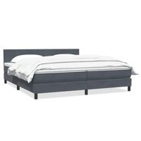 Boxspring met matras fluweel donkergrijs 180x210 cm - thumbnail