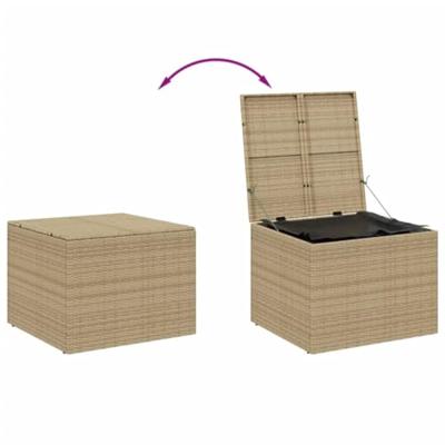 Tuinbox 291 L poly rattan gemengd beige
