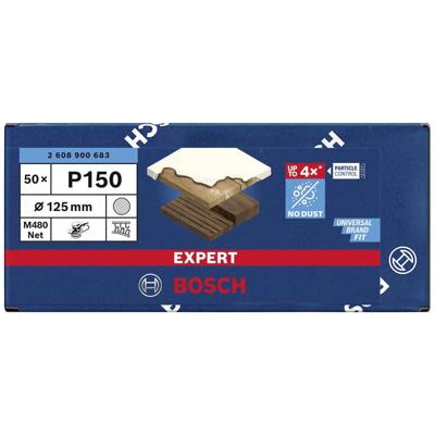 Bosch Accessoires Expert M480 schuurnet voor excenterschuurmachines 125 mm, K150 50-delig - 1 stuk(s) - 2608900683 Bosch Accessoires Expert M480 schuurnet voor excenterschuurmachines 125 mm, K150 50-delig - 1 stuk(s) - 2608900683