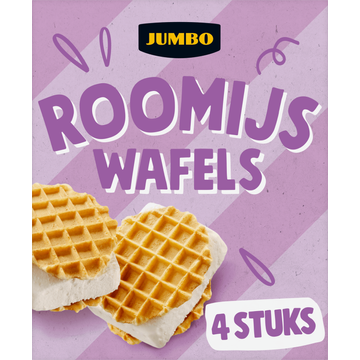 Jumbo Roomijs Wafels 4 Stuks