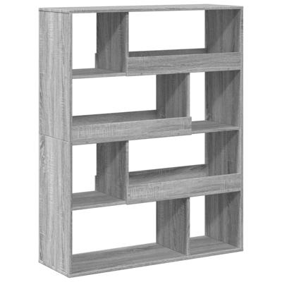 Boekenkast 100x33x125,5 cm bewerkt hout grijs sonoma eikenkleur