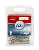 Novus Blindklinknagel A2,4 X 6mm | Alu SB | 30 stuks - 045-0019 045-0019 - thumbnail