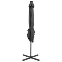 Zweefparasol met paal en LED-verlichting 250 cm antracietkleur - thumbnail