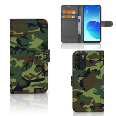 OPPO Reno6 5G | Telefoon Hoesje | Army Dark