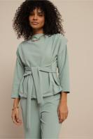 Studio Anneloes Hailey Twill Top 13552 T-shirt Korte Mouw 7700 Light Sage Green - thumbnail