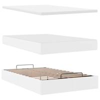Ottoman bed met matras 120x190 cm kunstleer wit - thumbnail