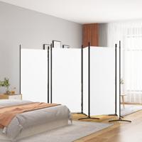 Kamerscherm met 6 panelen 520x180 cm stof wit - thumbnail