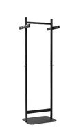 MAUL kapstok salsa metaal, hoogte 172 cm, 8 kledinghaken en kledingstang, zwart RAL 9004 - thumbnail