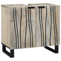 Badkamermeubelset met plank 2 pcs Wit 62 x 33 x 58 cm - thumbnail