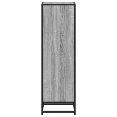 Boekenkast 97,5x33x107,5 cm bewerkt hout en metaal grijs sonoma