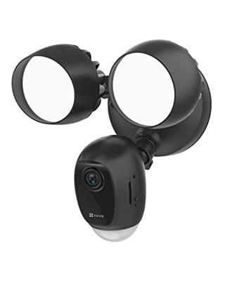 EZVIZ 1080p FHD Floodlight, Buiten Bewakingscamera met 2000 Lumen Verlichting, Tweeweg audio, 25m Nachtzicht, PIR Bewegingsdetectie, LC1C zwart