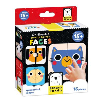 Banana Panda - on-the-go puzzel halve gezichten - 16st.