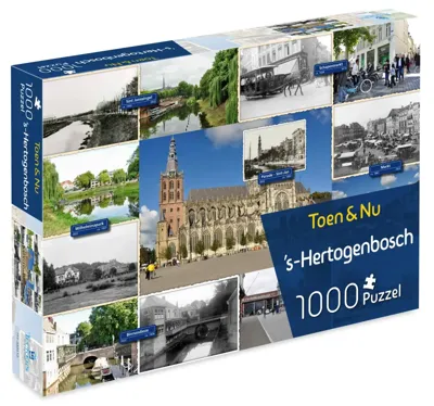 Puzzel Toen en nu 's-Hertogenbosch 1000 stukjes Puzzel Toen en nu 's-Hertogenbosch 1000 stukjes