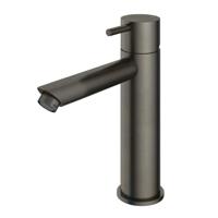 Hotbath Cobber middelhoge wastafelmengkraan met rechte uitloop zonder waste verouderd ijzer CB003MSAI - thumbnail