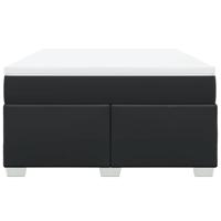 Boxspring met matras kunstleer zwart 140x190 cm - thumbnail