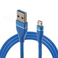 Nylon Weave stijl USB naar micro USB Data Sync oplaadkabel kabel lengte: 1M voor Galaxy Huawei Xiaomi LG HTC en andere smartphones (blauw) - thumbnail