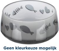 TRIXIE VOERBAK / WATERBAK VIS / HART KUNSTSTOF / RUBBERRING ASSORTI 12 CM 300 ML 4 ST - thumbnail