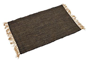Vloerkleed van jute zwart, bruin (B/H) 80x50cm Vloerkleed van jute zwart, bruin (B/H) 80x50cm