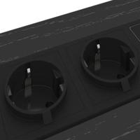 Nachtkastje Zwart eiken Bewerkt hout - thumbnail