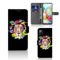 Samsung Galaxy A71 Leuk Hoesje Lion Color - thumbnail
