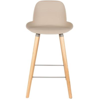 Zuiver Barstoel 'Albert Kuip' PP, kleur Taupe (zithoogte 65cm)