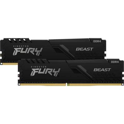 Kingston Technology FURY 32GB 3600MT/s DDR4 CL18 DIMM (Kit van 2) Beast Black Kingston Technology FURY 32GB 3600MT/s DDR4 CL18 DIMM (Kit van 2) Beast Black