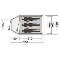 Easy Camp Quasar 300 Rustic Green tent - thumbnail