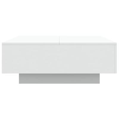 Salontafel met LED-verlichting 80x80x31 cm wit