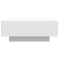 Salontafel met LED-verlichting 80x80x31 cm wit - thumbnail