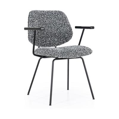 Eleonora Jon eetkamerstoel met arm Maywood Zwart