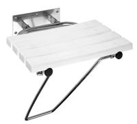 Opklapbare Douchezitting met Steunpoot Sapho Handicap 44x45 cm Wit - thumbnail