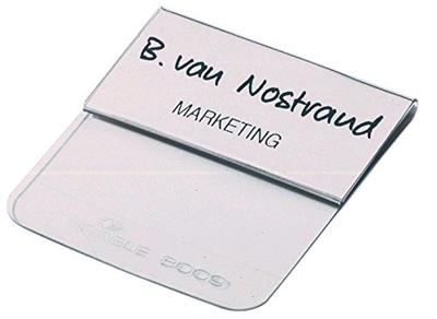 Badge durable met insteektong 40x75mm