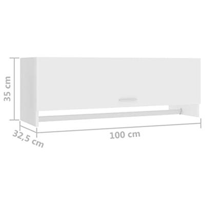 Kledingkast 100x32,5x35 cm spaanplaat wit