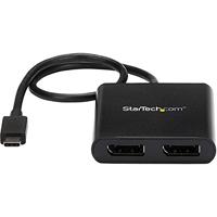 StarTech.com USB-C naar Dual DisplayPort 1.2 adapter, USB-C multi-monitor MST Hub, Dual 4K 30Hz/1080p 60Hz DP Laptop Display Extender/Splitter, extra lange integ. Kabel, alleen Windows (MSTCDP122DP) - thumbnail