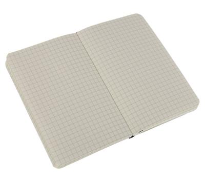 Notitieboek Moleskine pocket 90x140mm ruit 5x5mm soft cover zwart