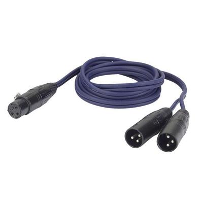 DAP FL39 - gebalanceerde XLR female 3 pins > 2x XLR male 3 pins 1,5 meter