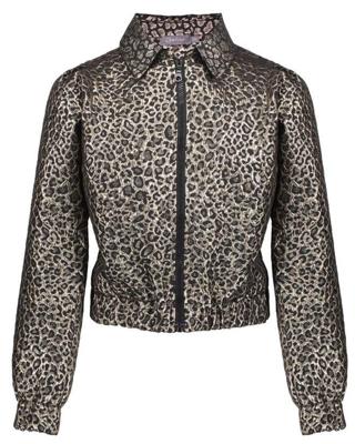 Geisha winter jas meisjes - goud/zwart - metallic, luipaard