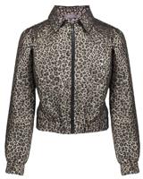 Geisha winter jas meisjes - goud/zwart - metallic, luipaard - thumbnail