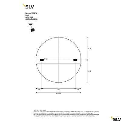 SLV 1003014 SENSER 12 Plafondlamp Wit
