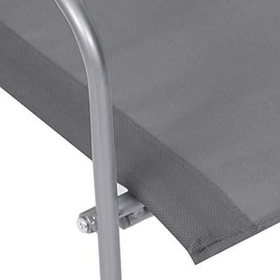 4-delige Loungeset stof en staal grijs