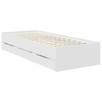 Bedframe met hoofdeinde Wit 75 x 190 cm Geconstrueerd hout - thumbnail