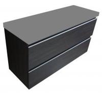 Shall onderkast 100 x 36 cm houtnerf grijs - thumbnail