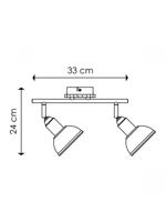 Light depot - LED opbouwspot Denver 2L - hout - Outlet - thumbnail