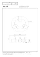 Lucide UPTON - Plafondspot - 3xGU10 - Fumé - thumbnail